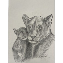 Lionne et son petit