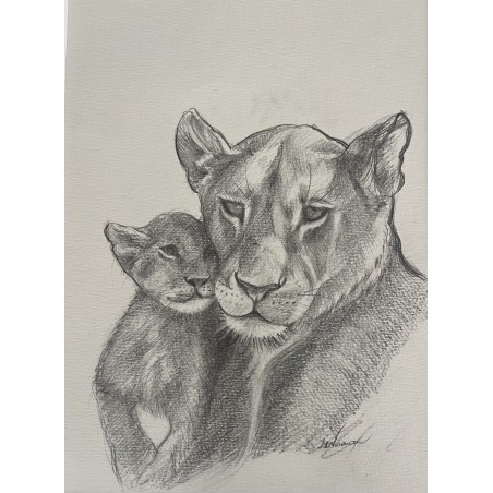 Lionne et son petit
