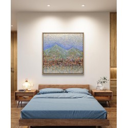 Lake in Fall de Julien Boullay - mis en scène dans une chambre