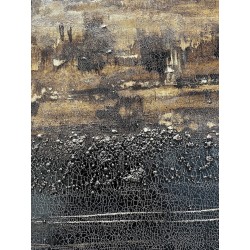 Fields - Peinture technique mixte sur toile - Paysage - Détails 3