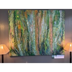 L'Homme vert - Peinture huile et pigments originale - Corinne Foucouin | FenêtreSurArtistes