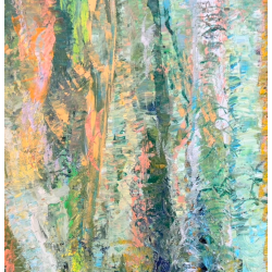 L'Homme vert - Peinture huile et pigments originale - Corinne Foucouin | FenêtreSurArtistes